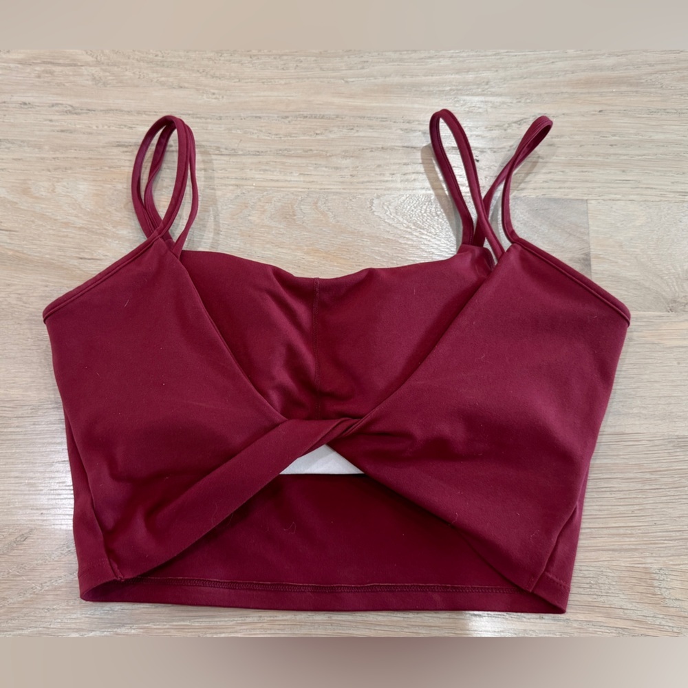 Halara Double Strap Backless Twisted Cropped Yoga… - image 5